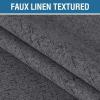 imageHVERSAILTEX 100 Blackout Curtains for Bedroom 84 Inches Long Grommet Linen Face Full Light Blocking Curtain Drapes for Living Room Thermal Linen Look Curtains 2 Panels Set 52quot W x 84quot L NavyGrey