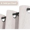 imageHVERSAILTEX 100 Blackout Curtains for Bedroom 84 Inches Long Grommet Linen Face Full Light Blocking Curtain Drapes for Living Room Thermal Linen Look Curtains 2 Panels Set 52quot W x 84quot L NavyIvory