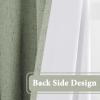 imageHVERSAILTEX 100 Blackout Curtains for Bedroom 84 Inches Long Grommet Linen Face Full Light Blocking Curtain Drapes for Living Room Thermal Linen Look Curtains 2 Panels Set 52quot W x 84quot L NavySage