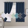 imageHVERSAILTEX 100 Blackout Curtains for Bedroom 84 Inches Long Grommet Linen Face Full Light Blocking Curtain Drapes for Living Room Thermal Linen Look Curtains 2 Panels Set 52quot W x 84quot L NavyNavy