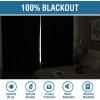 imageHVERSAILTEX 100 Blackout Curtains for Bedroom 84 Inches Long Grommet Linen Face Full Light Blocking Curtain Drapes for Living Room Thermal Linen Look Curtains 2 Panels Set 52quot W x 84quot L NavyIvory