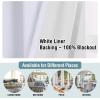 imageHVERSAILTEX 100 Blackout Curtains for Bedroom 84 Inches Long Grommet Linen Face Full Light Blocking Curtain Drapes for Living Room Thermal Linen Look Curtains 2 Panels Set 52quot W x 84quot L NavyBright White