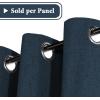 imageHVERSAILTEX 100 Blackout Curtains for Bedroom 84 Inches Long Grommet Linen Face Full Light Blocking Curtain Drapes for Living Room Thermal Linen Look Curtains 2 Panels Set 52quot W x 84quot L NavyNavy