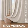 imageHVERSAILTEX 100 Blackout Curtains for Bedroom 84 Inches Long Grommet Linen Face Full Light Blocking Curtain Drapes for Living Room Thermal Linen Look Curtains 2 Panels Set 52quot W x 84quot L NavyNatural