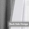 imageHVERSAILTEX 100 Blackout Curtains for Bedroom 84 Inches Long Grommet Linen Face Full Light Blocking Curtain Drapes for Living Room Thermal Linen Look Curtains 2 Panels Set 52quot W x 84quot L NavyDove