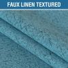 imageHVERSAILTEX 100 Blackout Curtains for Bedroom 84 Inches Long Grommet Linen Face Full Light Blocking Curtain Drapes for Living Room Thermal Linen Look Curtains 2 Panels Set 52quot W x 84quot L NavyTeal Blue