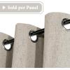 imageHVERSAILTEX 100 Blackout Curtains for Bedroom 84 Inches Long Grommet Linen Face Full Light Blocking Curtain Drapes for Living Room Thermal Linen Look Curtains 2 Panels Set 52quot W x 84quot L NavyStone