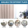imageHVERSAILTEX 100 Blackout Curtains for Bedroom 84 Inches Long Grommet Linen Face Full Light Blocking Curtain Drapes for Living Room Thermal Linen Look Curtains 2 Panels Set 52quot W x 84quot L NavyNatural