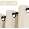 imageHVERSAILTEX 100 Blackout Curtains for Bedroom 84 Inches Long Grommet Linen Face Full Light Blocking Curtain Drapes for Living Room Thermal Linen Look Curtains 2 Panels Set 52quot W x 84quot L NavyBleached Sand