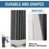 imageHVERSAILTEX 100 Blackout Curtains for Bedroom 84 Inches Long Grommet Linen Face Full Light Blocking Curtain Drapes for Living Room Thermal Linen Look Curtains 2 Panels Set 52quot W x 84quot L NavyGrey