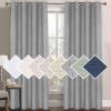 imageHVERSAILTEX 100 Blackout Curtains for Bedroom 84 Inches Long Grommet Linen Face Full Light Blocking Curtain Drapes for Living Room Thermal Linen Look Curtains 2 Panels Set 52quot W x 84quot L NavyDove