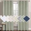 imageHVERSAILTEX 100 Blackout Curtains for Bedroom 84 Inches Long Grommet Linen Face Full Light Blocking Curtain Drapes for Living Room Thermal Linen Look Curtains 2 Panels Set 52quot W x 84quot L NavySage