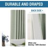 imageHVERSAILTEX 100 Blackout Curtains for Bedroom 84 Inches Long Grommet Linen Face Full Light Blocking Curtain Drapes for Living Room Thermal Linen Look Curtains 2 Panels Set 52quot W x 84quot L NavySage