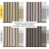 imageHVERSAILTEX 100 Blackout Curtains for Bedroom with Black Liner Full Room Darkening Curtains 96 Inch Long Thermal Insulated Back TabRod Pocket Window Drapes for Living Room 2 Panels Natural SandNatural Sand