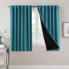 imageHVERSAILTEX 100 Blackout Curtains for Bedroom with Black Liner Full Room Darkening Curtains 96 Inch Long Thermal Insulated Back TabRod Pocket Window Drapes for Living Room 2 Panels Natural SandTurquoise Blue