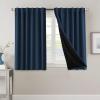 imageHVERSAILTEX 100 Blackout Curtains for Bedroom with Black Liner Full Room Darkening Curtains 96 Inch Long Thermal Insulated Back TabRod Pocket Window Drapes for Living Room 2 Panels Natural SandNavy