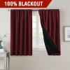 imageHVERSAILTEX 100 Blackout Curtains for Bedroom with Black Liner Full Room Darkening Curtains 96 Inch Long Thermal Insulated Back TabRod Pocket Window Drapes for Living Room 2 Panels Natural SandBurgundy
