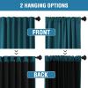 imageHVERSAILTEX 100 Blackout Curtains for Bedroom with Black Liner Full Room Darkening Curtains 96 Inch Long Thermal Insulated Back TabRod Pocket Window Drapes for Living Room 2 Panels Natural SandDark Teal
