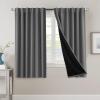 imageHVERSAILTEX 100 Blackout Curtains for Bedroom with Black Liner Full Room Darkening Curtains 96 Inch Long Thermal Insulated Back TabRod Pocket Window Drapes for Living Room 2 Panels Natural SandGrey