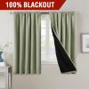 imageHVERSAILTEX 100 Blackout Curtains for Bedroom with Black Liner Full Room Darkening Curtains 96 Inch Long Thermal Insulated Back TabRod Pocket Window Drapes for Living Room 2 Panels Natural SandSage