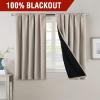 imageHVERSAILTEX 100 Blackout Curtains for Bedroom with Black Liner Full Room Darkening Curtains 96 Inch Long Thermal Insulated Back TabRod Pocket Window Drapes for Living Room 2 Panels Natural SandNatural Sand