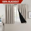 imageHVERSAILTEX 100 Blackout Curtains for Bedroom with Black Liner Full Room Darkening Curtains 96 Inch Long Thermal Insulated Back TabRod Pocket Window Drapes for Living Room 2 Panels Natural SandNatural Sand