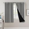 imageHVERSAILTEX 100 Blackout Curtains for Bedroom with Black Liner Full Room Darkening Curtains 96 Inch Long Thermal Insulated Back TabRod Pocket Window Drapes for Living Room 2 Panels Natural SandDove Grey