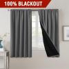 imageHVERSAILTEX 100 Blackout Curtains for Bedroom with Black Liner Full Room Darkening Curtains 96 Inch Long Thermal Insulated Back TabRod Pocket Window Drapes for Living Room 2 Panels Natural SandGrey