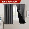 imageHVERSAILTEX 100 Blackout Curtains for Bedroom with Black Liner Full Room Darkening Curtains 96 Inch Long Thermal Insulated Back TabRod Pocket Window Drapes for Living Room 2 Panels Natural SandCharcoal Grey