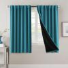 imageHVERSAILTEX 100 Blackout Curtains for Bedroom with Black Liner Full Room Darkening Curtains 96 Inch Long Thermal Insulated Back TabRod Pocket Window Drapes for Living Room 2 Panels Natural SandTurquoise Blue