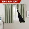 imageHVERSAILTEX 100 Blackout Curtains for Bedroom with Black Liner Full Room Darkening Curtains 96 Inch Long Thermal Insulated Back TabRod Pocket Window Drapes for Living Room 2 Panels Natural SandSage