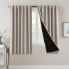 imageHVERSAILTEX 100 Blackout Curtains for Bedroom with Black Liner Full Room Darkening Curtains 96 Inch Long Thermal Insulated Back TabRod Pocket Window Drapes for Living Room 2 Panels Natural SandNatural Sand