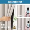 imageHVERSAILTEX 100 Blackout Curtains for Bedroom with Black Liner Full Room Darkening Curtains 96 Inch Long Thermal Insulated Back TabRod Pocket Window Drapes for Living Room 2 Panels Natural SandPumice Stone