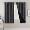 imageHVERSAILTEX 100 Blackout Curtains for Bedroom with Black Liner Full Room Darkening Curtains 96 Inch Long Thermal Insulated Back TabRod Pocket Window Drapes for Living Room 2 Panels Natural SandCharcoal Grey