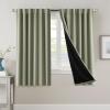 imageHVERSAILTEX 100 Blackout Curtains for Bedroom with Black Liner Full Room Darkening Curtains 96 Inch Long Thermal Insulated Back TabRod Pocket Window Drapes for Living Room 2 Panels Natural SandSage