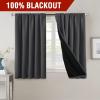 imageHVERSAILTEX 100 Blackout Curtains for Bedroom with Black Liner Full Room Darkening Curtains 96 Inch Long Thermal Insulated Back TabRod Pocket Window Drapes for Living Room 2 Panels Natural SandCharcoal Grey