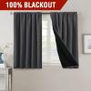 imageHVERSAILTEX 100 Blackout Curtains for Bedroom with Black Liner Full Room Darkening Curtains 96 Inch Long Thermal Insulated Back TabRod Pocket Window Drapes for Living Room 2 Panels Natural SandCharcoal Grey
