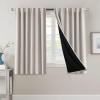 imageHVERSAILTEX 100 Blackout Curtains for Bedroom with Black Liner Full Room Darkening Curtains 96 Inch Long Thermal Insulated Back TabRod Pocket Window Drapes for Living Room 2 Panels Natural SandPumice Stone