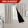 imageHVERSAILTEX 100 Blackout Curtains for Bedroom with Black Liner Full Room Darkening Curtains 96 Inch Long Thermal Insulated Back TabRod Pocket Window Drapes for Living Room 2 Panels Natural SandPumice Stone