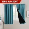 imageHVERSAILTEX 100 Blackout Curtains for Bedroom with Black Liner Full Room Darkening Curtains 96 Inch Long Thermal Insulated Back TabRod Pocket Window Drapes for Living Room 2 Panels Natural SandTurquoise Blue