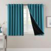 imageHVERSAILTEX 100 Blackout Curtains for Bedroom with Black Liner Full Room Darkening Curtains 96 Inch Long Thermal Insulated Back TabRod Pocket Window Drapes for Living Room 2 Panels Natural SandTurquoise Blue
