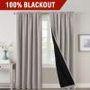 imageHVERSAILTEX 100 Blackout Curtains for Bedroom with Black Liner Full Room Darkening Curtains 96 Inch Long Thermal Insulated Back TabRod Pocket Window Drapes for Living Room 2 Panels Natural SandWarm Taupe