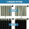 imageHVERSAILTEX 100 Blackout Curtains for Bedroom with Black Liner Full Room Darkening Curtains 96 Inch Long Thermal Insulated Back TabRod Pocket Window Drapes for Living Room 2 Panels Natural SandSage