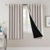 imageHVERSAILTEX 100 Blackout Curtains for Bedroom with Black Liner Full Room Darkening Curtains 96 Inch Long Thermal Insulated Back TabRod Pocket Window Drapes for Living Room 2 Panels Natural SandPumice Stone