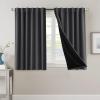 imageHVERSAILTEX 100 Blackout Curtains for Bedroom with Black Liner Full Room Darkening Curtains 96 Inch Long Thermal Insulated Back TabRod Pocket Window Drapes for Living Room 2 Panels Natural SandCharcoal Grey