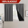 imageHVERSAILTEX 100 Blackout Curtains for Bedroom with Black Liner Full Room Darkening Curtains 96 Inch Long Thermal Insulated Back TabRod Pocket Window Drapes for Living Room 2 Panels Natural SandGrey
