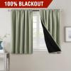 imageHVERSAILTEX 100 Blackout Curtains for Bedroom with Black Liner Full Room Darkening Curtains 96 Inch Long Thermal Insulated Back TabRod Pocket Window Drapes for Living Room 2 Panels Natural SandSage