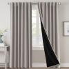 imageHVERSAILTEX 100 Blackout Curtains for Bedroom with Black Liner Full Room Darkening Curtains 96 Inch Long Thermal Insulated Back TabRod Pocket Window Drapes for Living Room 2 Panels Natural SandWarm Taupe