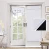 imageHVERSAILTEX 100 Blackout French Door Curtain Privacy French Door Blinds Light Blocking Curtain for Sliding Glass Door Thermal Insulated Tie Up Shade 26x68 Inches 1 Panel Natural SandGreyish White