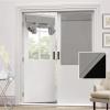 imageHVERSAILTEX 100 Blackout French Door Curtain Privacy French Door Blinds Light Blocking Curtain for Sliding Glass Door Thermal Insulated Tie Up Shade 26x68 Inches 1 Panel Natural SandDove Grey